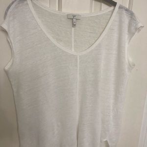 Joie cream slub linen t-shirt size XS